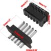 71S1eUYfEfL._AC_SL1500_.jpg Conector de descarga de energia de bateria de bicicleta elétrica – compatível com o par de conectores Hailong de 5 pinos macho e fêmea para bateria Ebikes, peças de ciclismo, preto e prata