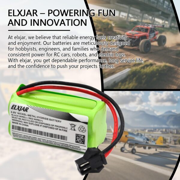 (Pacote Com 4) Baterias Recarregáveis 4,8 V Rc 800 Mah Nimh Aaa Plugue Pequeno 2P Para Carros De Manobras, Robôs E Brinquedos Elétricos