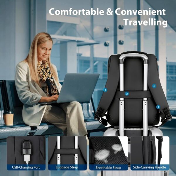 Mochila Executiva Impermeavel De Notebook Para Feminina/Masculina De Até 15,6"