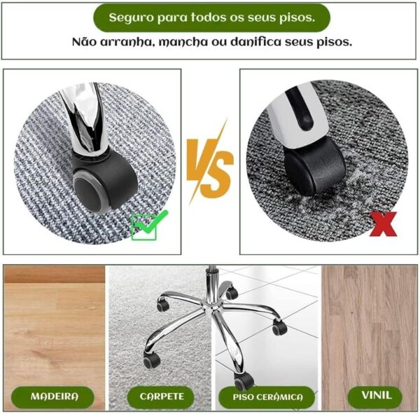 71UGWcWKcRL._AC_SL1200_.jpg Rodízio Kit 5 Rodinhas Cadeira Escritório Silicone Antirisco