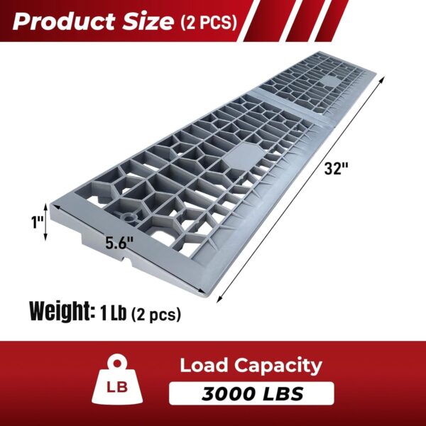 71UjvFUicL._AC_SL1500_.jpg ROBLOCK Rampas de Cadeira de Rodas Destacáveis de 1 Polegada para Degraus de Entrada Em Casa, Rampas de Porta Modulares Portáteis para Portas E Carros, Capacidade de Carga de 3.000 Libras, 2 Peças