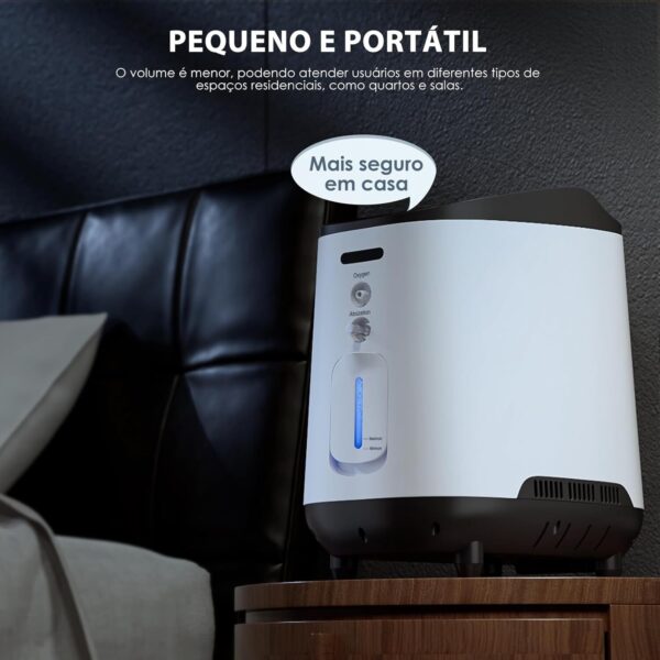 1-7L Domestico Ajustável com Máquina de-oxigenio para cadeira de rodas Gerator oxygen ajustável de 93% de pureza com controle remoto-peso/temporizador Um bom presente para a família Ajustável 1-7Lts Completo com acessórios