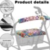 Capas decorativas de proteção para andador floral Boho com acessórios de velcro para andadores com faixa elástica para idosos com capas de presente de assento
