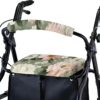 Conjunto de capa de assento e encosto de rollator – Acessórios removíveis e laváveis para idosos – Acessório de andador elegante para idosos – Padrões ajustáveis