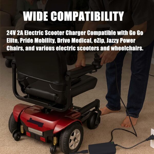 71YnnKkWKoL._AC_SL1500_.jpg Carregador elétrico de scooter XLP de 3 pinos 24V 2A compatível com Go-Go Elite Traveller, Pride Mobility, Jazzy Power Chair Charger & Plus Ezip Mountain Trailz
