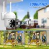 71ZuyODT0SL._AC_SL1500_.jpg Câmera de Segurança Kit 2, Wifi 1080p 360° Full Hd Ip Prova D'áGua Infravermelho Ao Ar Livre Hd VisãO Noturna Pode DiáLogo