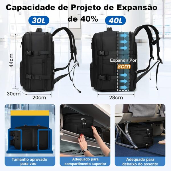 71aZctK9-L._AC_SL1500_.jpg Romantic Crown Mochila de Viagem Expansivel Avião Grande Feminina,Mochila Executiva Masculina Impermeável Reforçada para Notebook,Casual Esportes Hiking Escola Presente