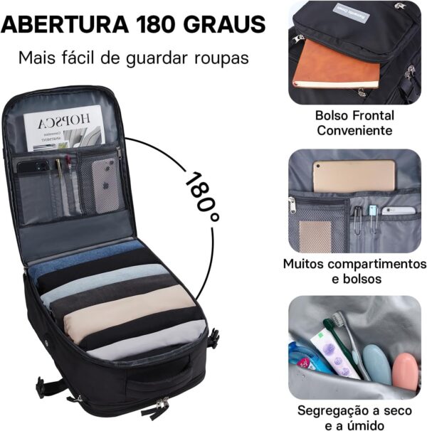 71awAVKt2OL._AC_SL1500_.jpg Romantic Crown Mochila de Viagem Expansivel Avião Grande Feminina,Mochila Executiva Masculina Impermeável Reforçada para Notebook,Casual Esportes Hiking Escola Presente
