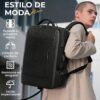 Mochila de Viagem Expansivel Grande Masculina Feminina,Mochila Avião para Notebook 17,Executiva,Antifurto,Reforçada,USB,Impermeável,Escolar,Faculdade,Trabalho,Presente