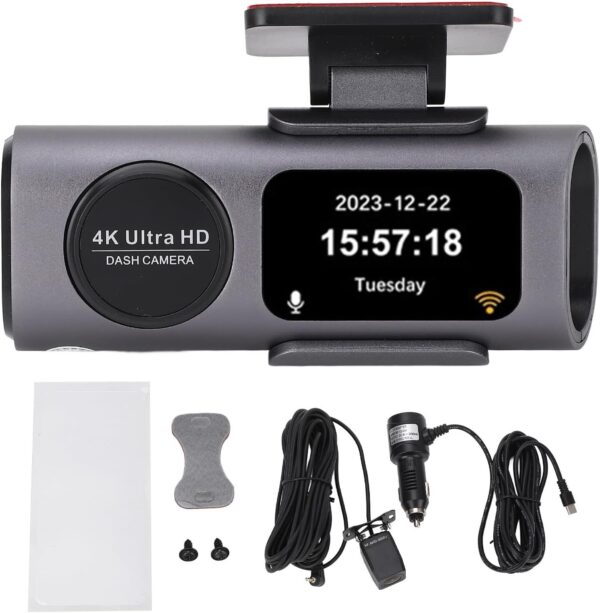 71baK2AXxBL._AC_SL1500_.jpg aqxreight Cam de Lentes Duplas de 4K Com o Controle de Aplicativos de Modo de Estacionamento Dianteiro e Traseiro Noturno para Segurança do Carro para Segurança do Carro