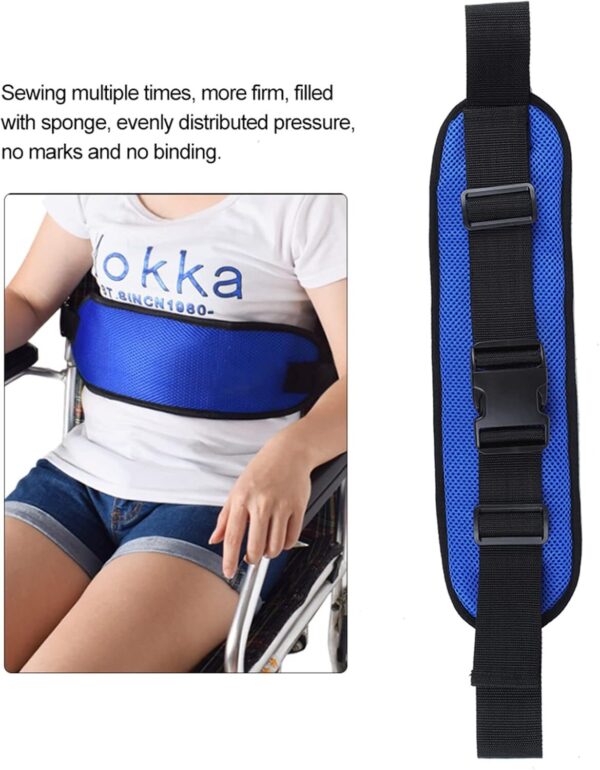ZJchao Cinto para cadeira de rodas, cintos de segurança ajustáveis e respiráveis para cadeira de rodas, alças de segurança para cadeira de cintura, acessório para cadeiras de rodas para pacientes idosos (cinto de segurança para cadeira de rodas)