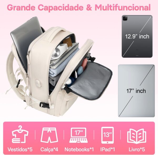 71cdq8SADL._AC_SL1500_.jpg Romantic Crown Mochila de Viagem Expansivel Avião Grande Feminina,Mochila Executiva Masculina Impermeável Reforçada para Notebook,Casual Esportes Hiking Escola Presente