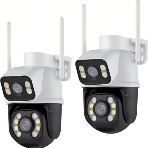 Kit 2 Câmeras De Segurança Externa Dupla Ip Prova D’ Água Wifi Hd A28 Com Visão Noturna E Infravermelho (Branca)