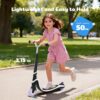 71cpTyskIGL._AC_SL1500_.jpg TONBUX Scooter infantil de 3 a 12 anos, patinete infantil com iluminação legal deck e rodas de PU, scooter ajustável em altura de 3 níveis com suporte, scooter leve crianças 3 anos