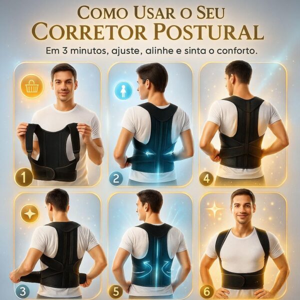 71d7imljHxL._SL1024_.jpg Colete Corretor Postural Ortopédico Unissex Ajustável Premium - Alívio de Dores nas Costas, Lombar e Pescoço, Com Cinta e Suporte para Clavícula, Conforto e Estilo (X-Grande)