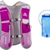 Mochila Leve de 5L para Corrida, Esportes Ao Ar Livre, Trilha, Corrida, Maratona, Caminhada, Bolsa de Fitness, Pacote de Colete de Hidratação (Vermelho Rosa + Bexiga de Água de 1,5L)