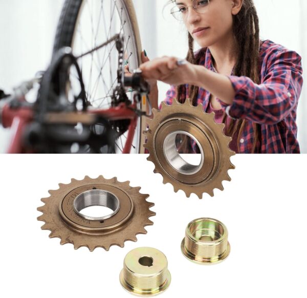 Kit de Adaptador de Roda Livre, Substituição do Adaptador de Roda Livre para Triciclos Elétricos Karts, Ferro de Alta Resistência Com 22t 24t de Tração Direita Esquerda para