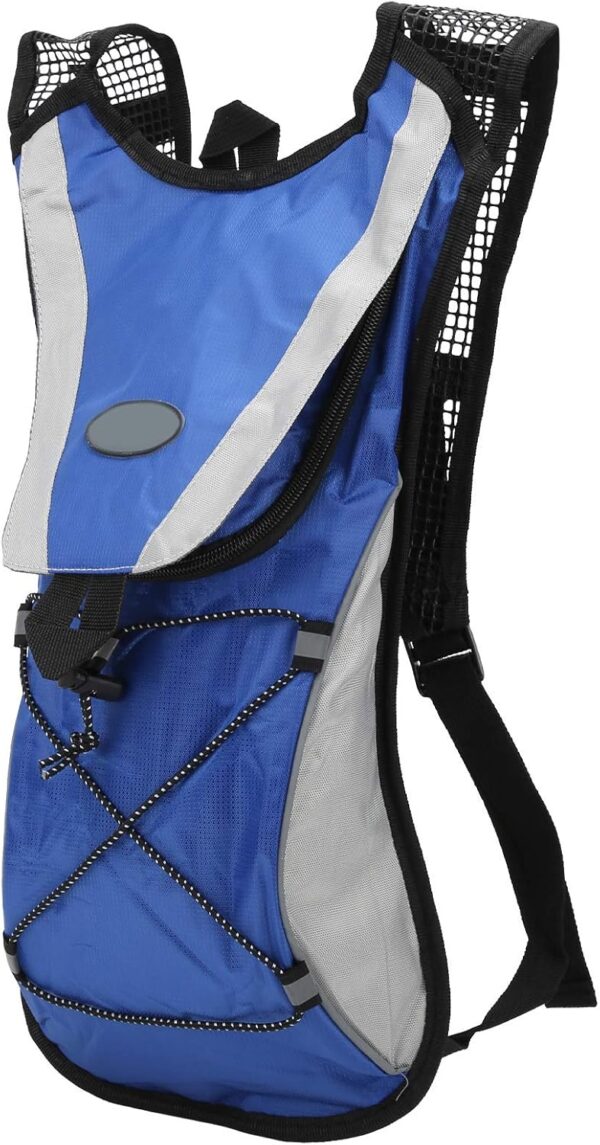 71gjQXbQvqL._AC_SL1500_.jpg Mochila para Ciclismo, Mochila para Bicicleta Mochila para Corrida Com Design de Grade Tecido Não Tecido Azul 2L + Bolsa de Hidratação Esportiva Portátil de Poliéster para