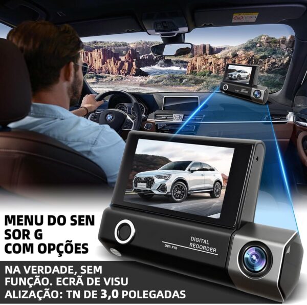 71h8TYNSQhL._AC_SL1500_.jpg Camera Veicular Dashcam 1080 HD Acessorios para Carro Camera para Carro Veicular Segurança