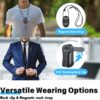 Câmera corporal 128G 4K, câmera tamanho polegar, câmera vestível com clipe giratório de 360° e clipe magnético, 120 minutos para gravação, levar para palestras, viagens, caminhadas com