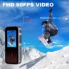 Câmera de ação com tela de duas cores, câmera à prova d'água adequada para câmeras de capacete de motocicleta de viagem, equipada com cartão de 32 GB, 2 baterias e vários kits de instalação