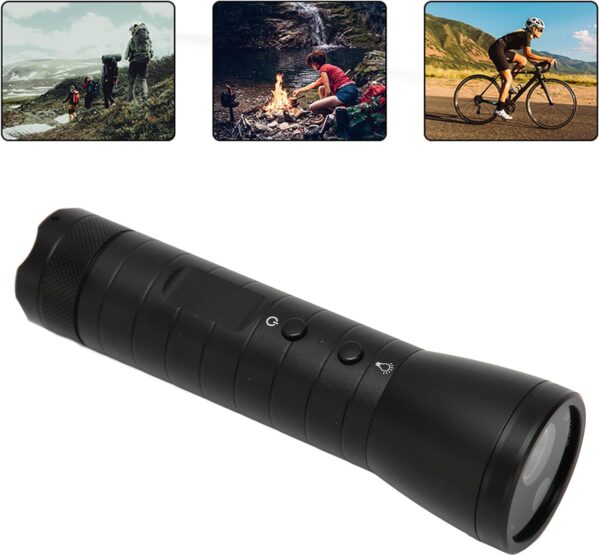 Lanterna de vídeo 1080p, gravador de capacete, câmera para uso ao ar livre, mini câmera de ação de ciclismo, luz de LED, 2200 mAh, câmera esportiva grande angular 120