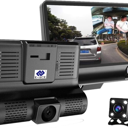 Kit 3 Cameras Veicular Interna Frontal Ré Filmadora Automotiva Dashcam B28 Full Dd Veicular Carro Segurança