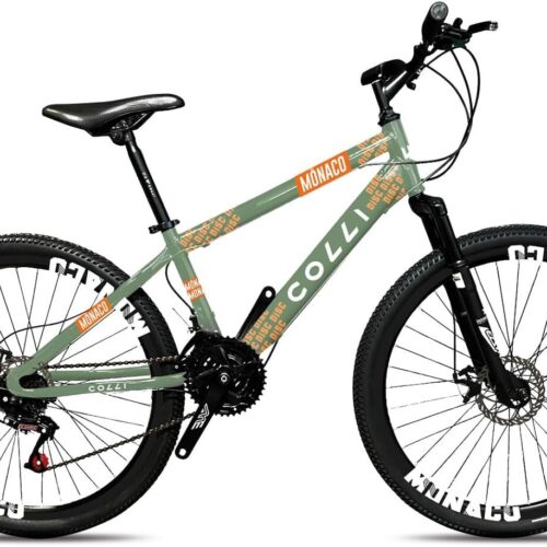 Colli Bike, Bicicleta Monaco, Aro 26, Freios a Disco, 21 Velocidades, Alavanca Rapid Fire 3/7V, Pedivela Triplo Aço, Selim Veloce PU C/Carrinho, Guidão Downhill