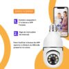 Câmera Lâmpada Câmera Espiã de Segurança WiFi, 1080P Câmera de Base E27 com Visão Noturna Infravermelha intercomunicador bidirecional, Câmera Vigilância com Função de Rastreamento Automático YOOsee