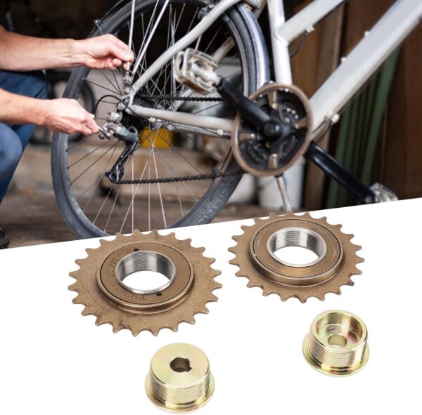 Kit de Adaptador de Roda Livre, Substituição do Adaptador de Roda Livre para Triciclos Elétricos Karts, Ferro de Alta Resistência Com 22t 24t de Tração Direita Esquerda para