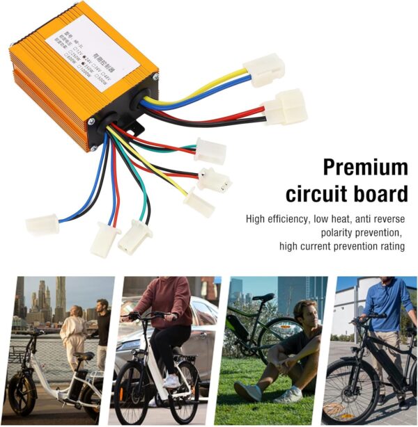 Controlador Escovado de Bicicleta Elétrica, 24V de 350w Liga de Alumínio de Alumínio Controlador de Velocidade do Motor para Triciclo de Scooter Elétrico