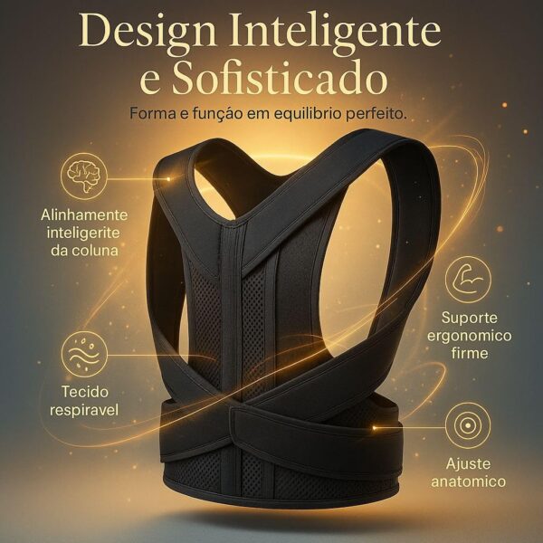 71mp5QWtP4L._SL1024_.jpg Colete Corretor Postural Ortopédico Unissex Ajustável Premium - Alívio de Dores nas Costas, Lombar e Pescoço, Com Cinta e Suporte para Clavícula, Conforto e Estilo (X-Grande)