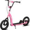 71n8Z148aL._AC_SL1500_.jpg JOYSTAR Patinete para crianças a partir de 5 anos, adolescentes e jovens, scooter infantil leve com guidão ajustável, scooter de 2 rodas para meninos e meninas, rodas infláveis de 30 cm, freios a