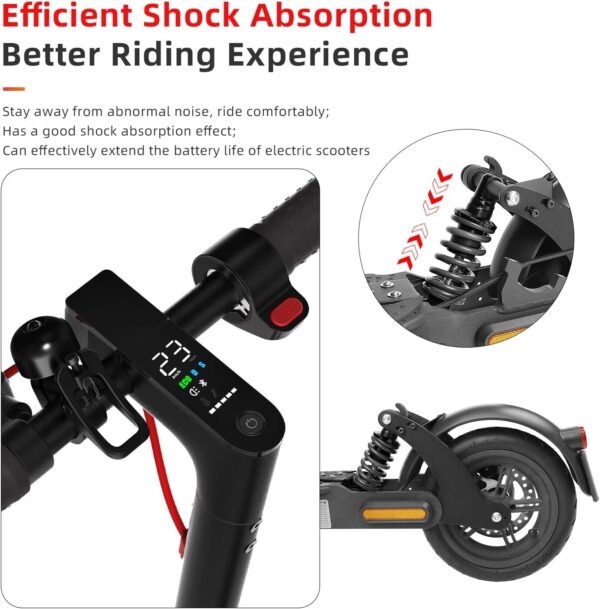 ulip Suspensão de choque traseira atualizada com placa de licença grande lanterna traseira e para-lama para Xiaomi M365, M365 Pro, 1S, Pro 2, Essential, Xiaomi 3 Scooters