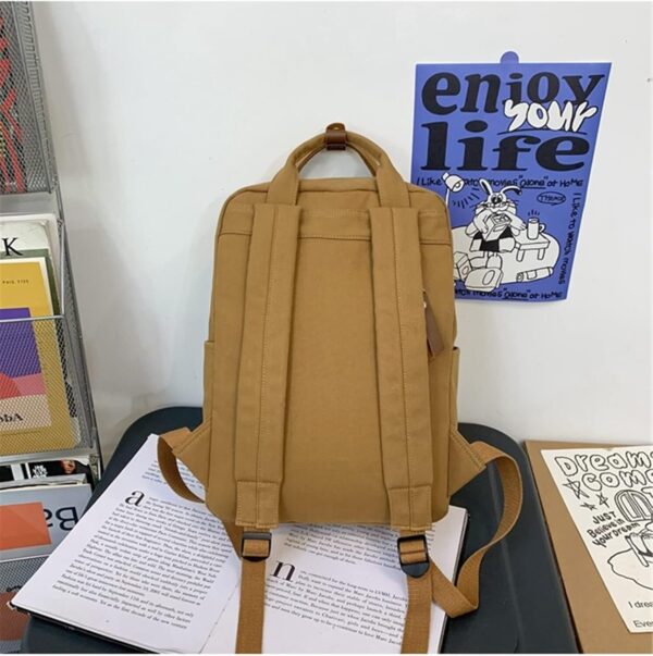 Mochilas Feminina Estilo Casual Leve Lona Escolar Bolsa Faculdade Viagem Moda Simple