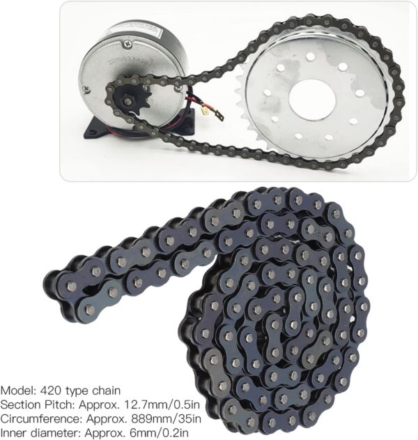 Corrente Elétrica do Triciclo, Acessório Bonde da Bicicleta do Trotinette Elétrico da Corrente do Motor de Alta Velocidade para o Triciclo Elétrico (Corrente tipo 420)