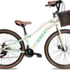 71pB4nIvggL._AC_SL1500_.jpg Colli Bike, Viena, Tam. 15,5, Aço Carbono, 21 Velocidades, Aro 29, Freios a Disco, Com Cesto Bege, Selim Marrom, Pneu com Faixa Bege CHAOYANG