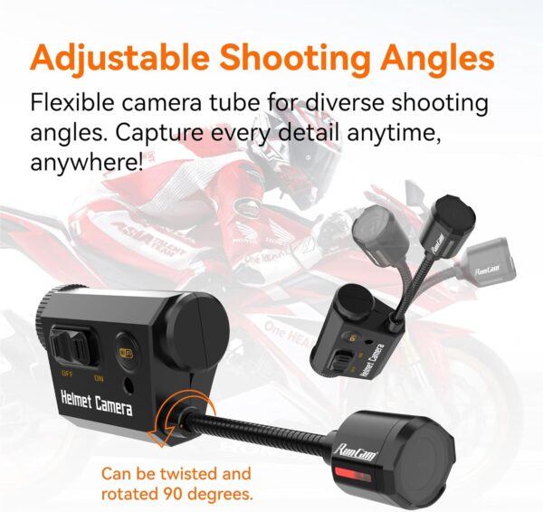 71qGwUqw6qL._AC_SL1500_.jpg RunCam Câmera de capacete, câmera de ação dobrável 1080p com gravação de 7 horas com controle de aplicativo para airsoft, equitação, ciclismo, escalada, esportes ao ar livre