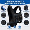Criuage Mochila De Hidratação Usa Original Patenteada Para Corrida, Leve Com Bolsa Peito E Água 2,0 L, Caminhadas, Ciclismo, Corrida Maratona, Mulheres Homens (Preto V2, Padrão)