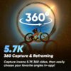 71rAHqeGo5L._AC_SL1500_.jpg Câmera de Ação Insta360 X3, Impermeável, Sensores de 48 MP de 1/2 polegada, Vídeo HDR ativo 5,7K 360º, Foto de 72 MP, Lente Única 4K, Modo Me de 60 FPS, Estabilização, Streaming ao Vivo