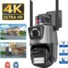 JL PROTEC Câmera de Segurança,Wifi 1080p 360° Full Hd Prova D'áGua Infravermelho Ip Wifi Ipsky2 Lente Dupla 6mp