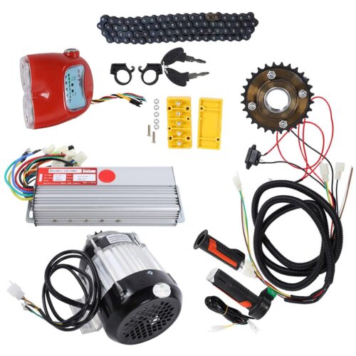 71sGWaphWTL._SL1500_.jpg Kit de motor sem escova de 800 W 48 V CC, kit de motor de triciclo elétrico, dissipação de calor eficiente da carcaça de liga de alumínio, atualização de energia de scooter DIY para adultos