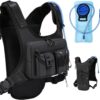 Criuage Mochila De Hidratação Usa Original Patenteada Para Corrida, Leve Com Bolsa Peito E Água 2,0 L, Caminhadas, Ciclismo, Corrida Maratona, Mulheres Homens (Preto V2, Padrão)