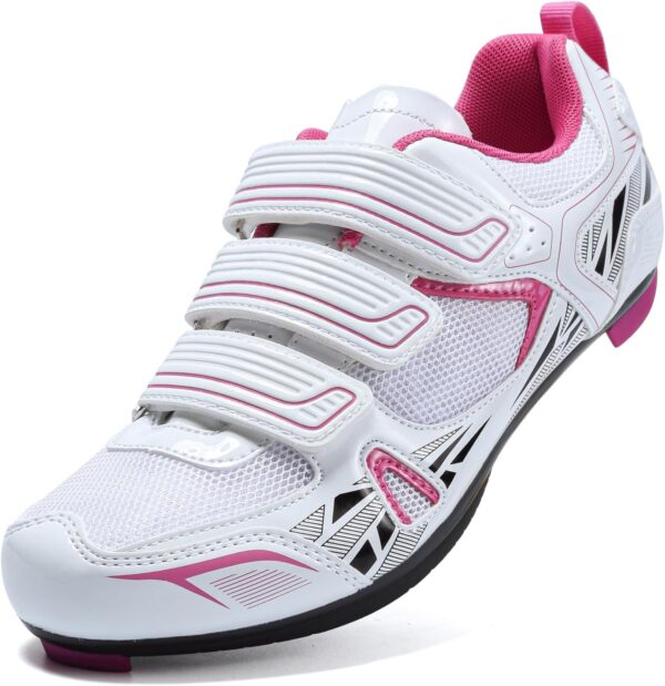 71sqmGKTavL._AC_SL1500_.jpg Patavinity Sapatos femininos de ciclismo para bicicleta e bicicleta+ com chuteiras compatíveis com Delta