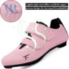 ULTIANT- Sapatos de ciclismo masculinos e femininos compatíveis com Pelaton Road Bike Pelaton Shoes Riding Shoes Bicycle Pré-instalado Delta Cleats (Pink_K,41)