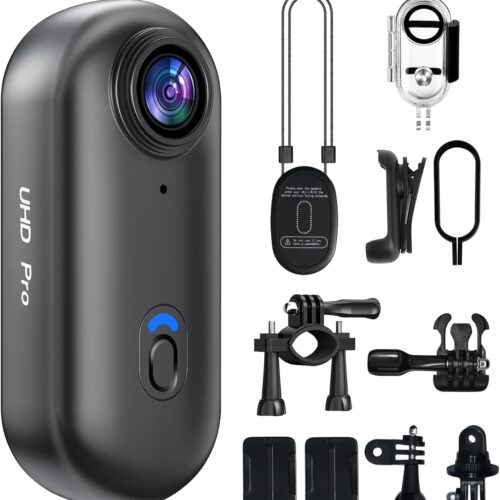 71thiCf5oL._AC_SL1500_.jpg Mini câmera corporal 4K, câmera portátil de polegar POV, câmera de ação esportiva, gravação à prova d'água, câmera vestível, filmadora pessoal montada em capacete esportivo para ciclismo, vlogging de