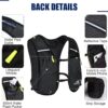 Colete de corrida para mulheres e homens, mochila leve de hidratação de 150 g com bexiga de água à prova de vazamento de 2L, pacote com 6 L para trilha, maratona, caminhada, ciclismo, corrida
