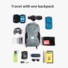 71ttcGvlGHL._AC_SL1500_.jpg Mochila Compacta Dobrável Naturehike 18L Ultraleve Resistente à Água (Cinza)