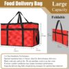 PEASUG Bolsas Térmicas Para Entrega De Alimentos, Bolsa Térmica Grande Pizza Xxxl, Mantém Aquecido Compras Supermercado E Buffet, Dobrável Resistente (Vermelha)