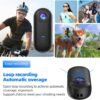 Mini câmera corporal 4K, câmera portátil de polegar POV, câmera de ação esportiva, gravação à prova d'água, câmera vestível, filmadora pessoal montada em capacete esportivo para ciclismo, vlogging de